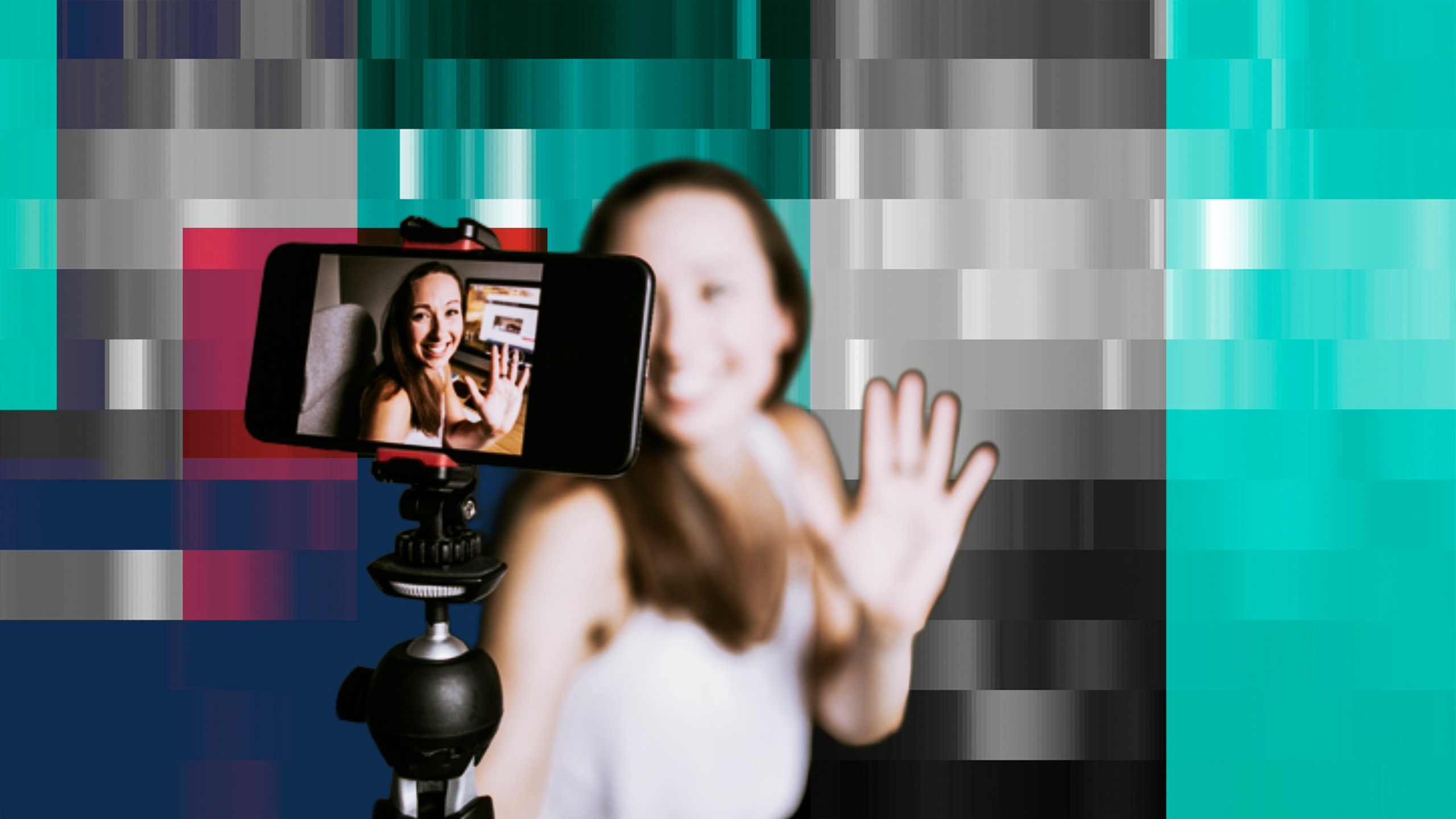 Image of someone making a video for social media
