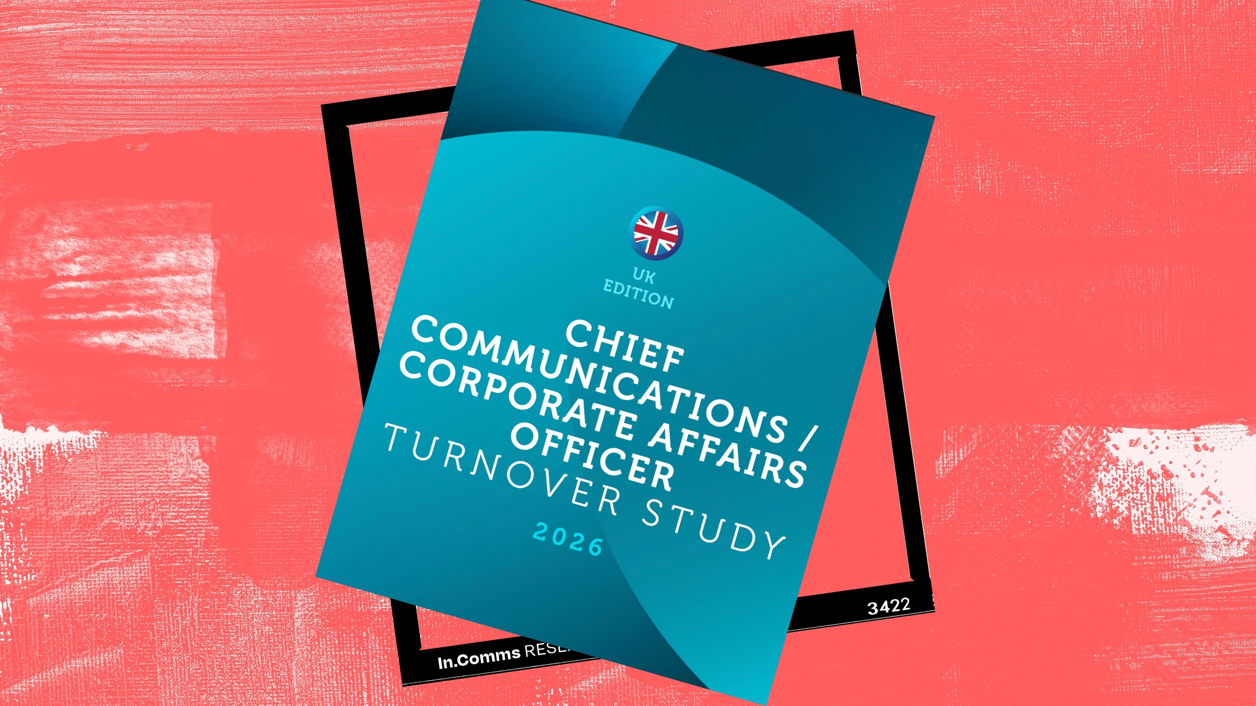 Cover of the Chief Communications/Corporate Affairs Officer Turnover Study 2026 report by Ithica Partners on a red backgorund