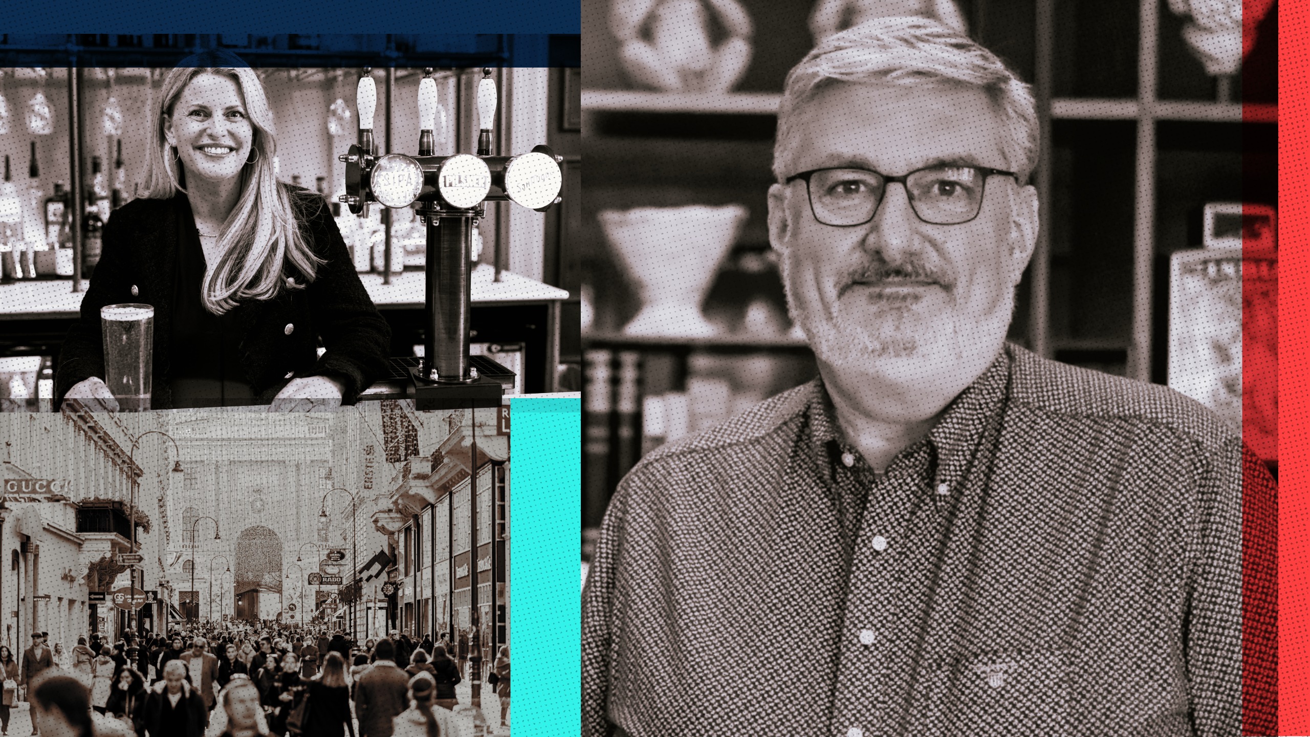 Image of Alasdair McCapra, Emma McClarkin OBE and a high street 